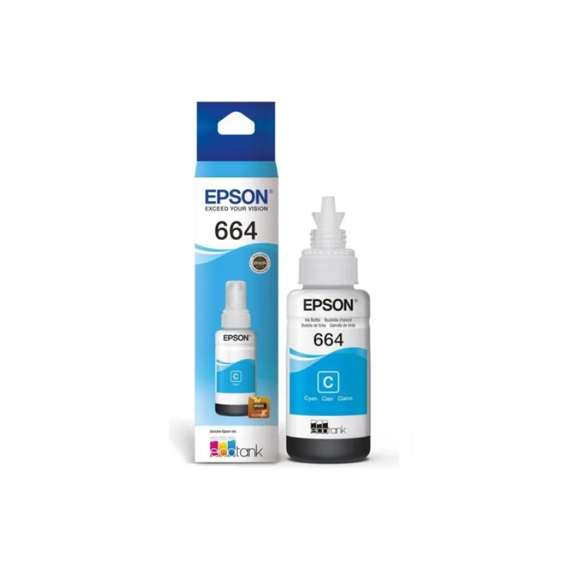 Botella de tinta Epson T664220-AL Cian (664) - Original