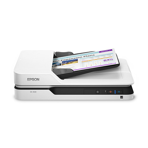 Escáner Epson DS-1630, Cama plana + ADF de hasta 50 hojas, 25ppm, Duplex A4, USB 3.0