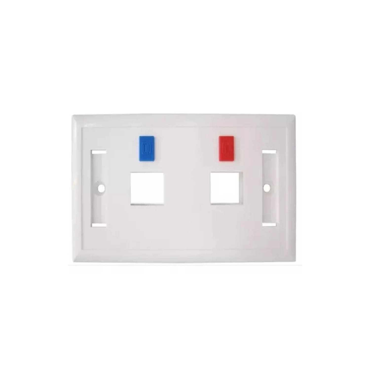 Placa frontal / Faceplate  Corning 2 puertos compatible con RJ45 Cat6/6A WE000009186