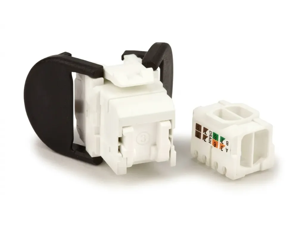Keystone jack, Corning, Cat6, U/UTP, blanco VOLOCK6UH8, V250U 8/BAG