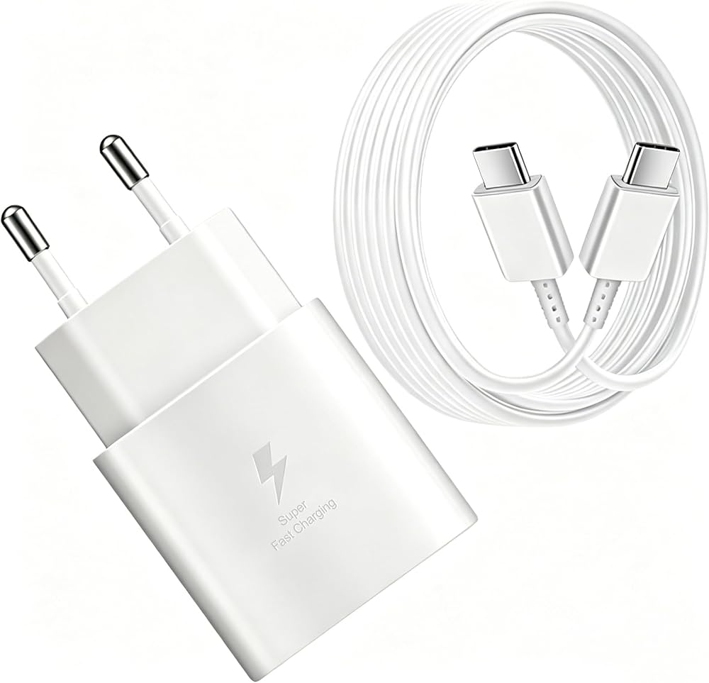 Cargador USB tipo C para Samsung Galaxy S22 5G proporciona carga rápida a 5 amperios/100 vatios de capacidad (blanco 1M)