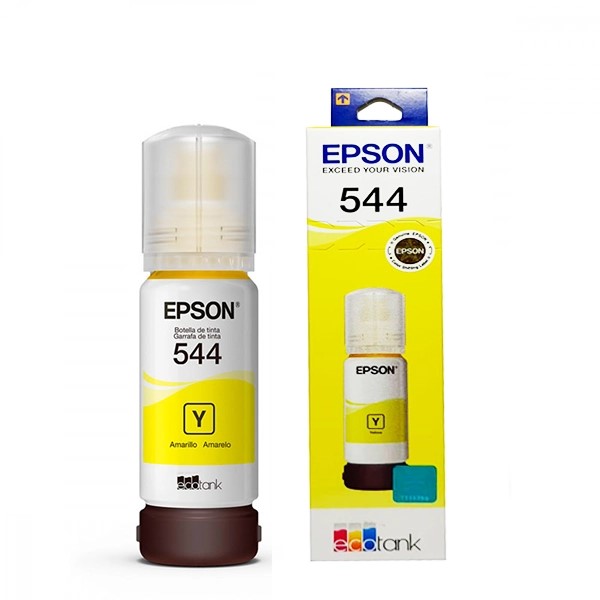 Tinta Original para Impresora EPSON 544 EcoTank, Botella de 65 ml – Amarillo